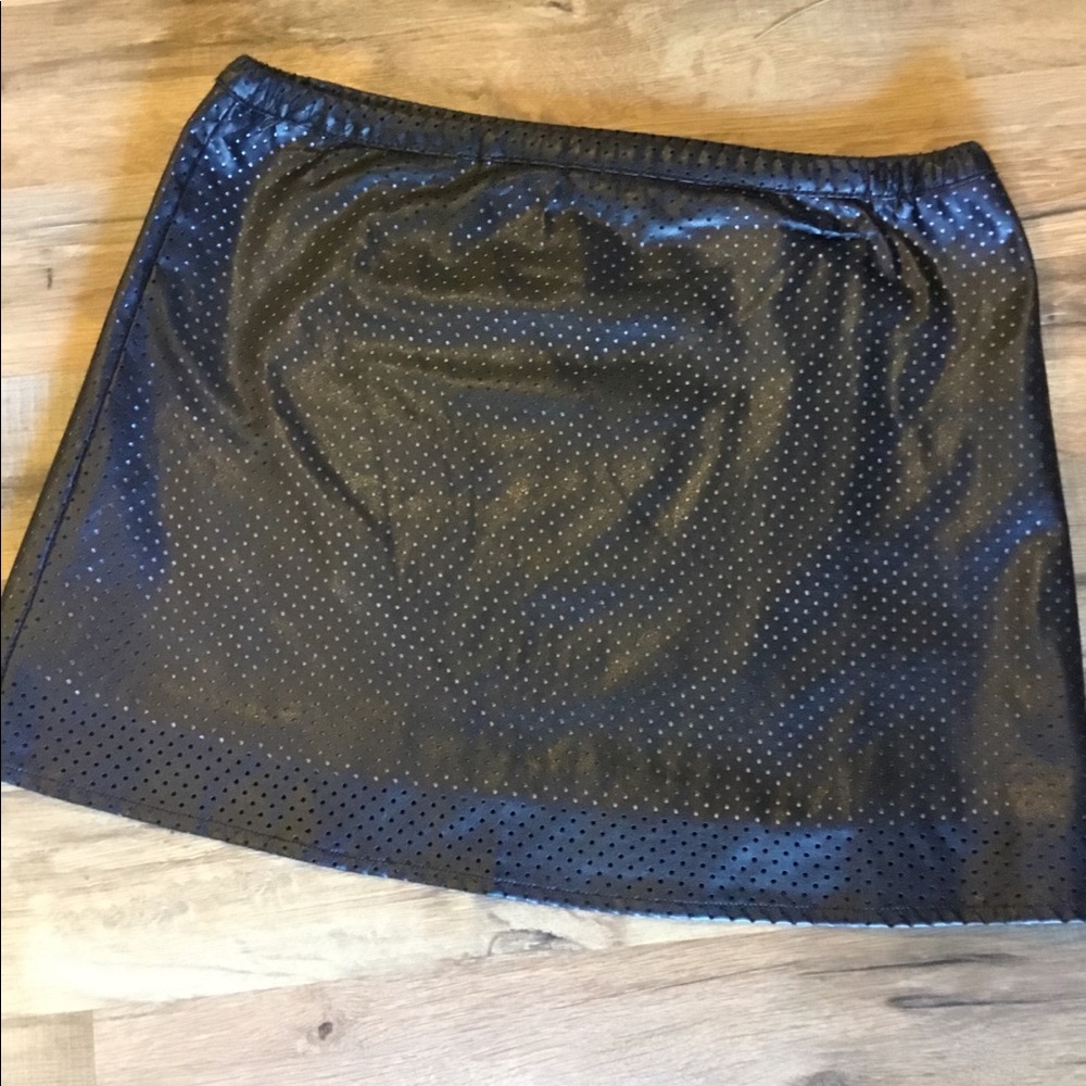 Astars faux leather black mini skirt